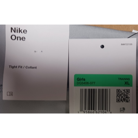 Nike Girls One TGT Energy Leggings XL Gray Floral Print Dri-FIT Training Pants - Picture 10 of 16